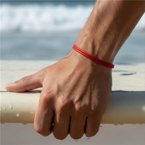Red String Bracelet Adjustable Kabbalah Protection Evil Eye Waterproof Unisex - Picture 5 of 7